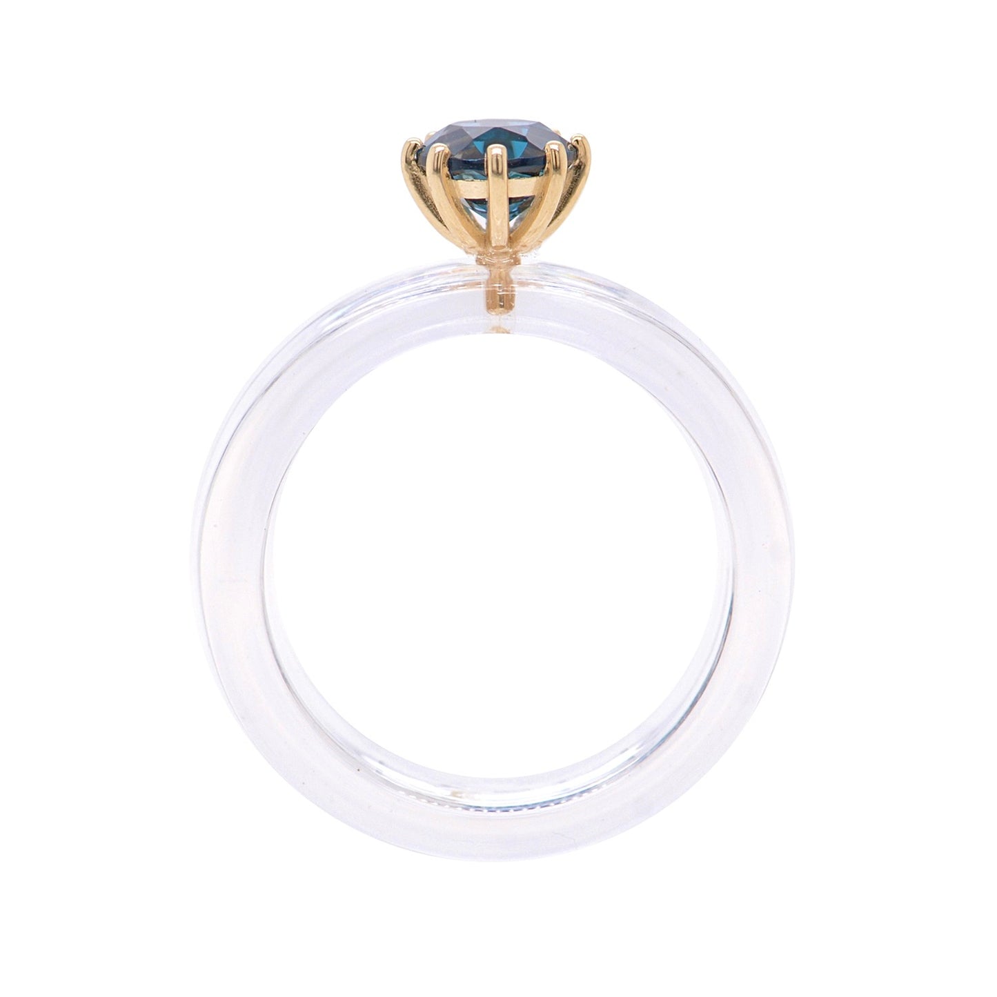 Anillo CG - Topacio London Blue & Resina Transparente