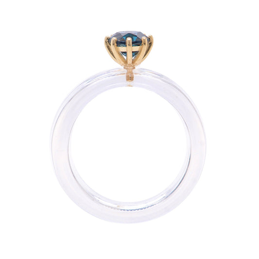 Anillo CG - Topacio London Blue & Resina Transparente