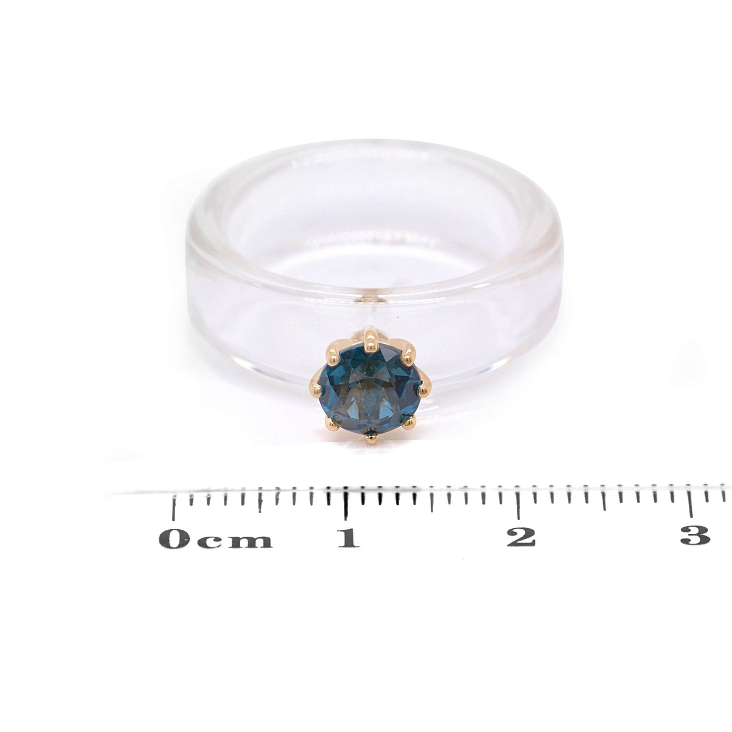 Anillo CG - Topacio London Blue & Resina Transparente