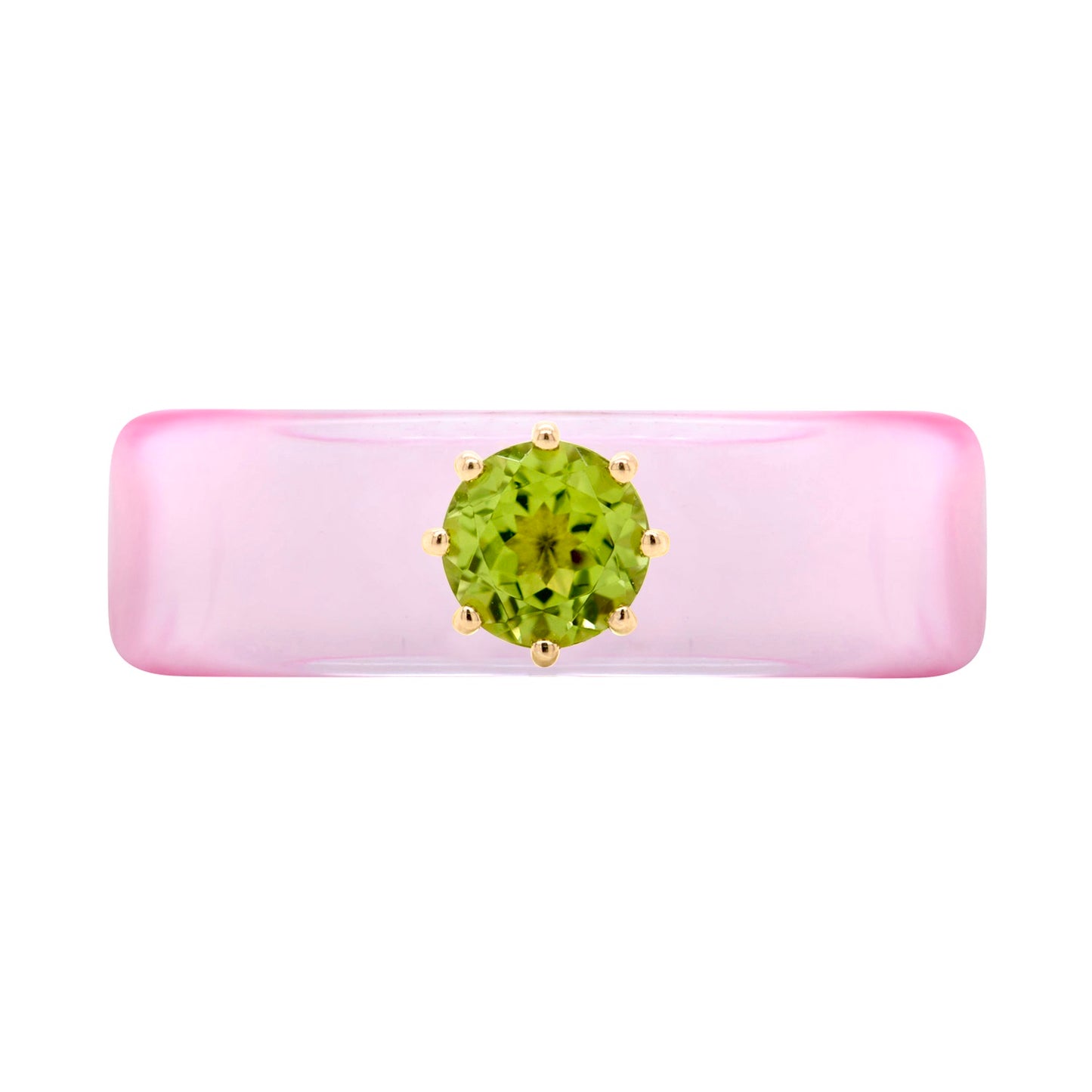 Anillo CG - Peridoto y Resina Rosa