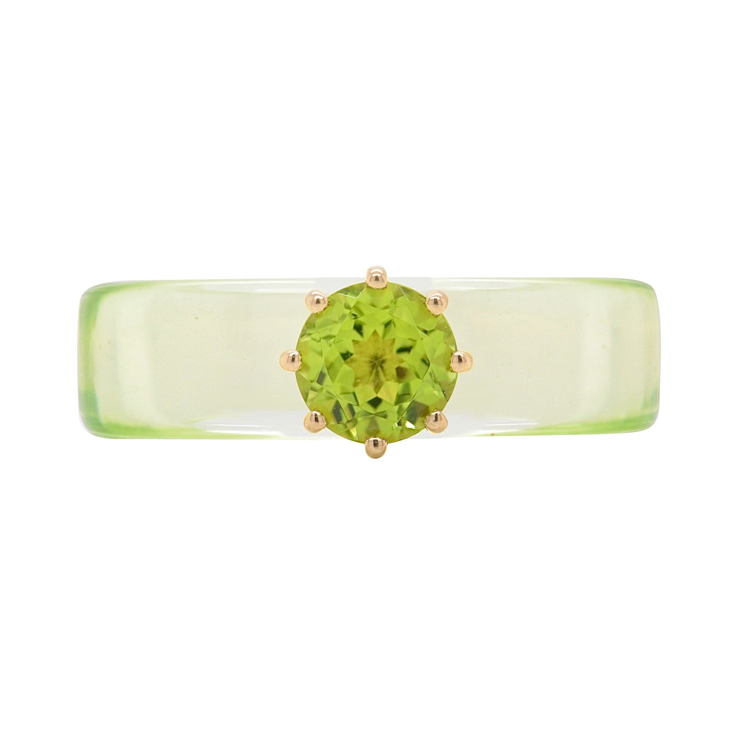 Anillo CG - Peridoto y Resina Verde