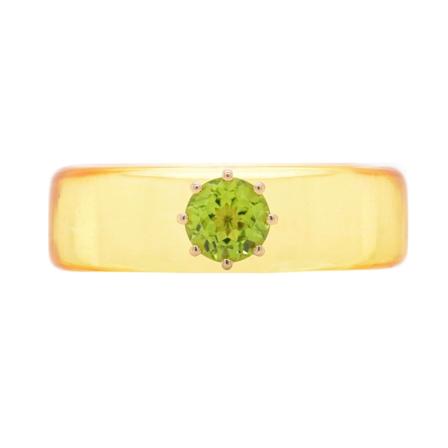 Anillo CG - Peridoto y Resina Amarilla