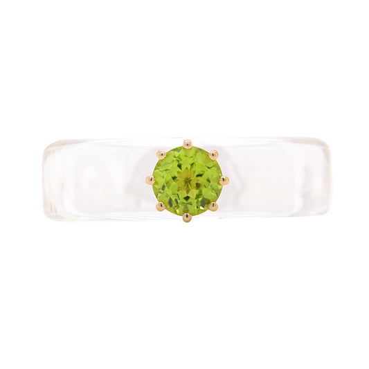 Anillo CG - Peridoto y Resina Transparente