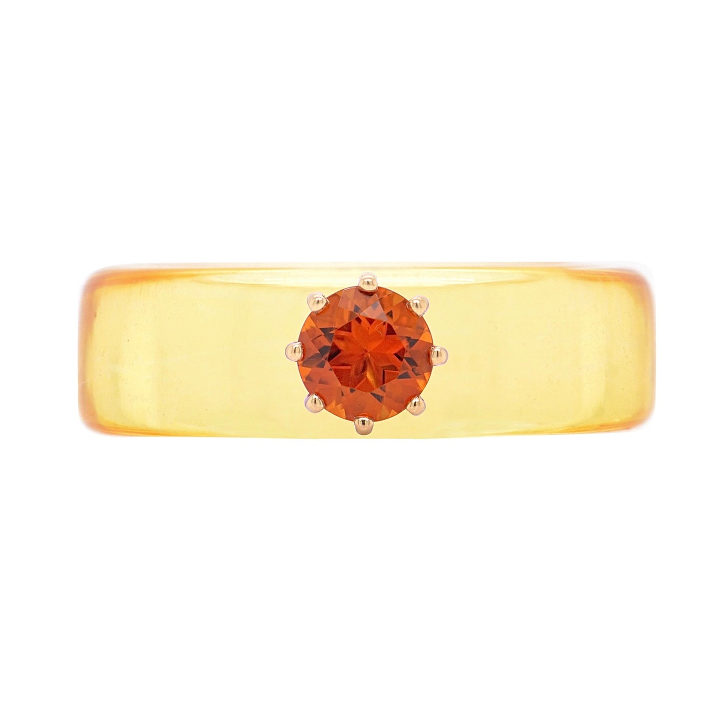 Anillo CG - Citrino y Resina Amarilla
