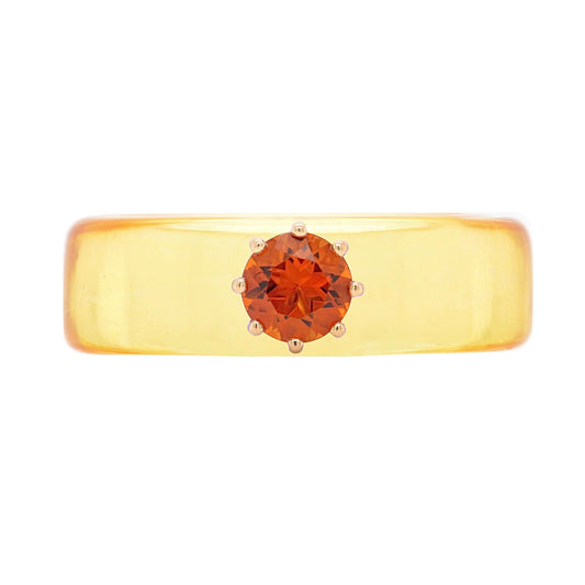 Anillo CG - Citrino y Resina Amarilla