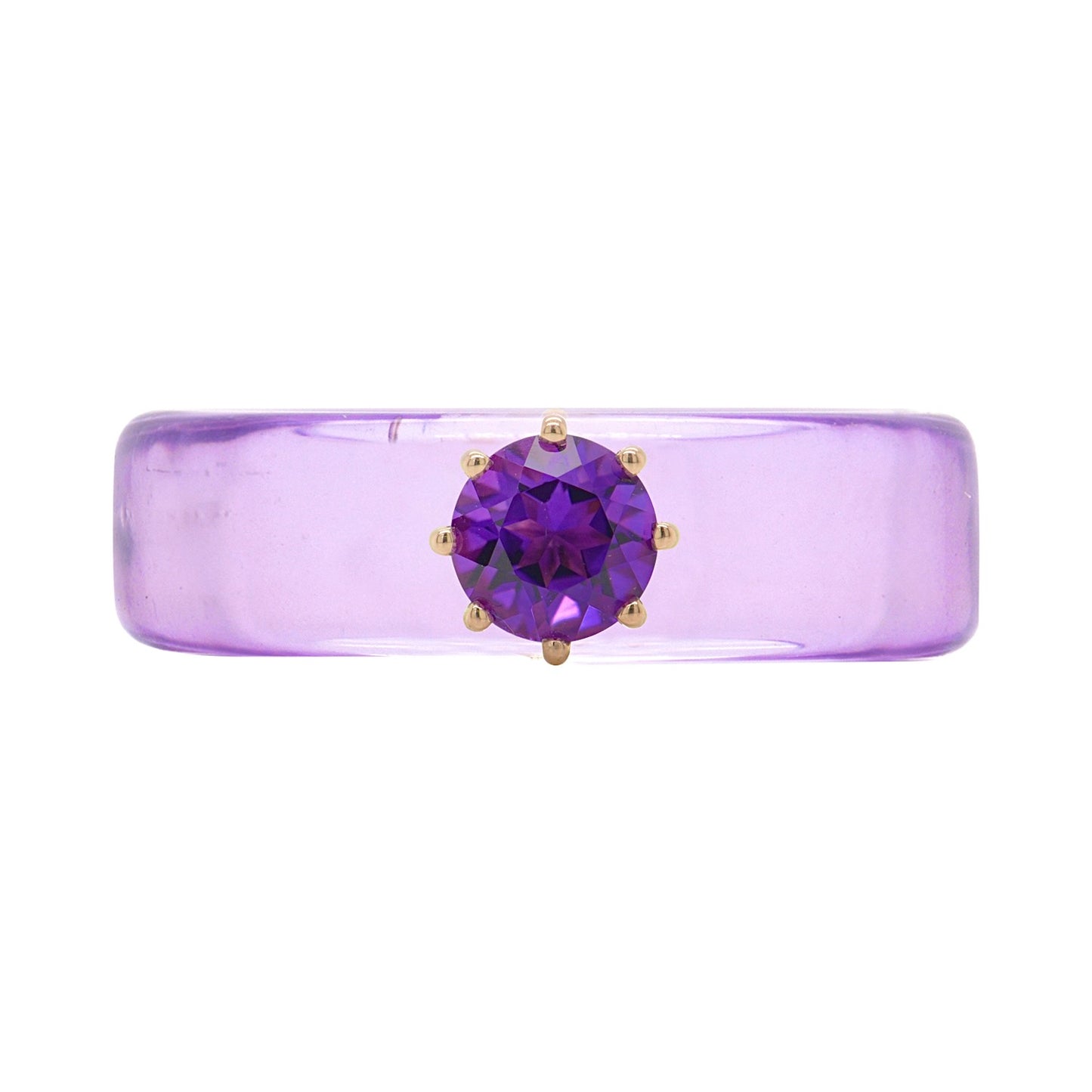 Anillo CG - Amatista y Resina Morada