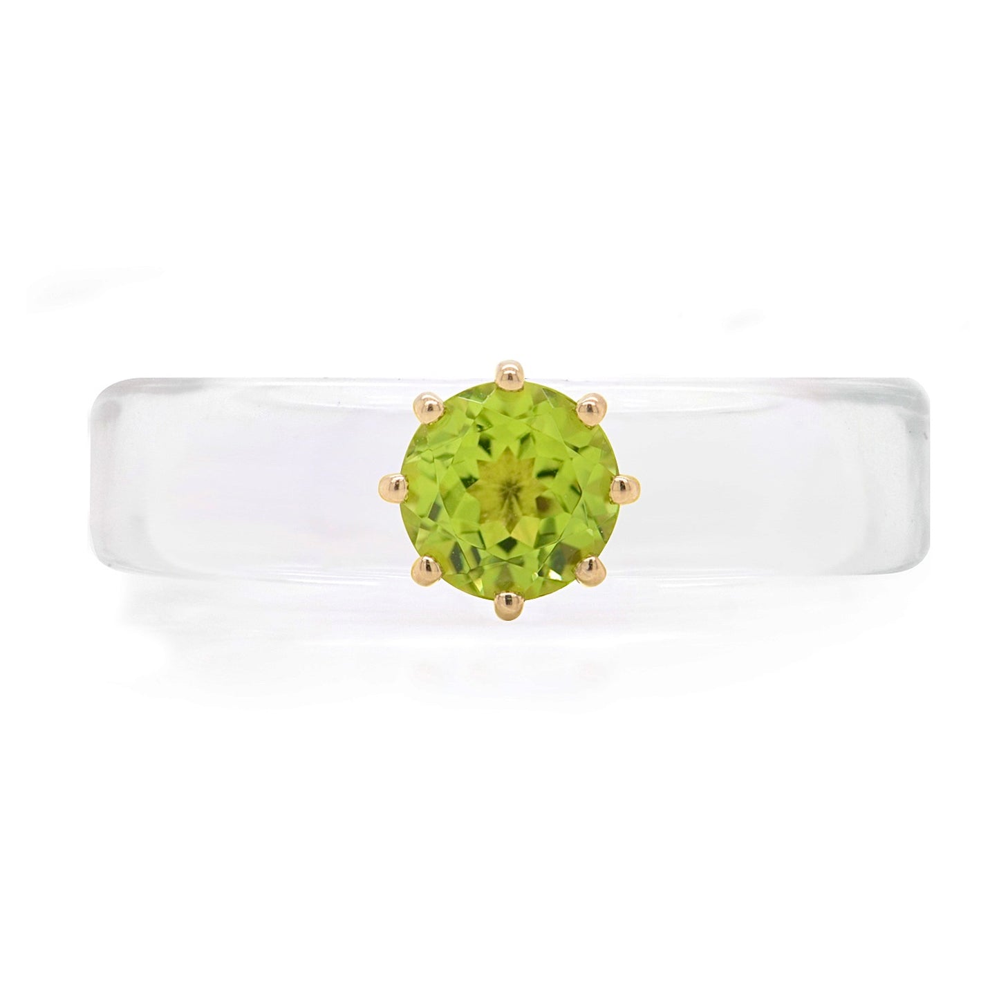 Anillo CG - Peridoto y Resina Transparente