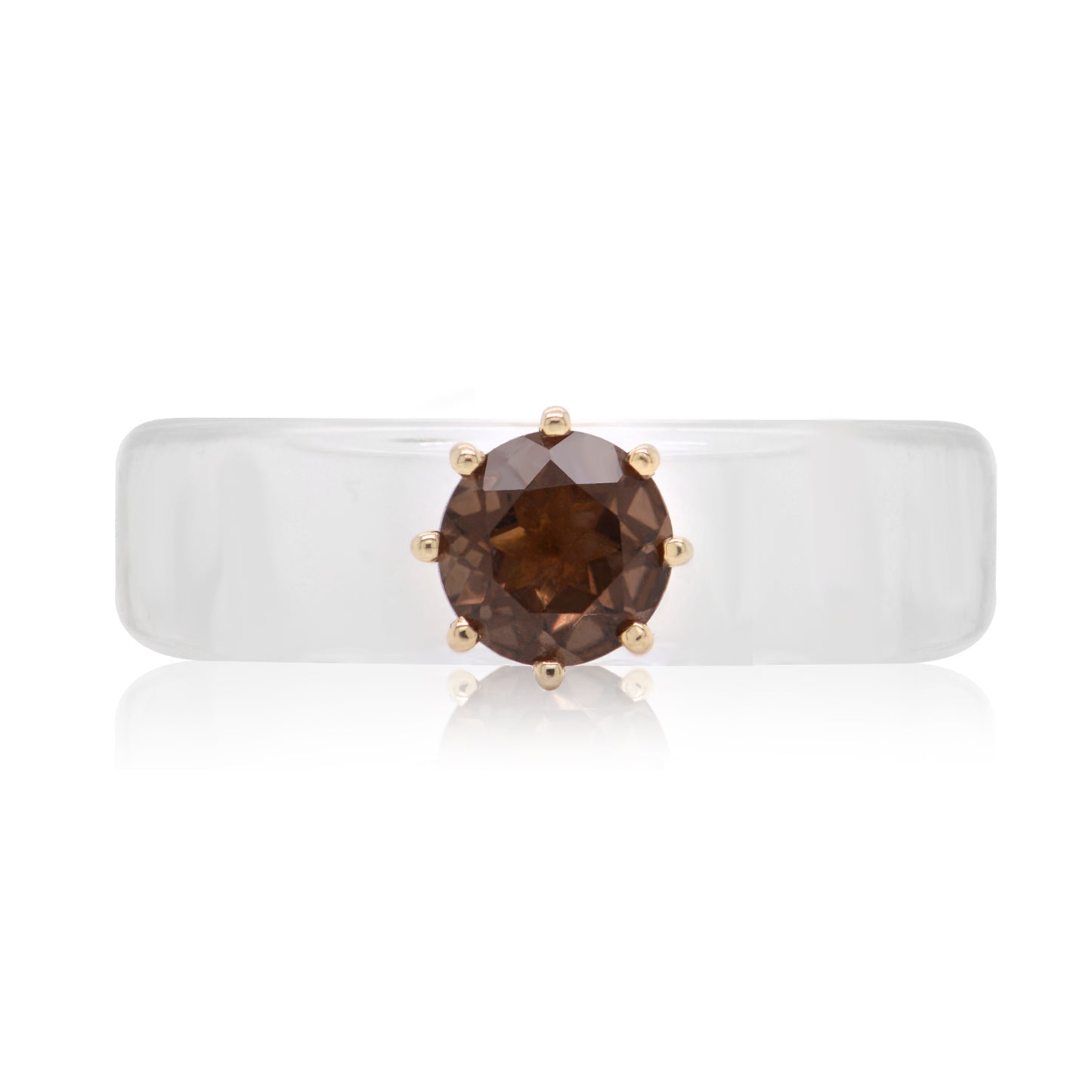 Anillo CG - Smoky Quartz y Resina Transparente