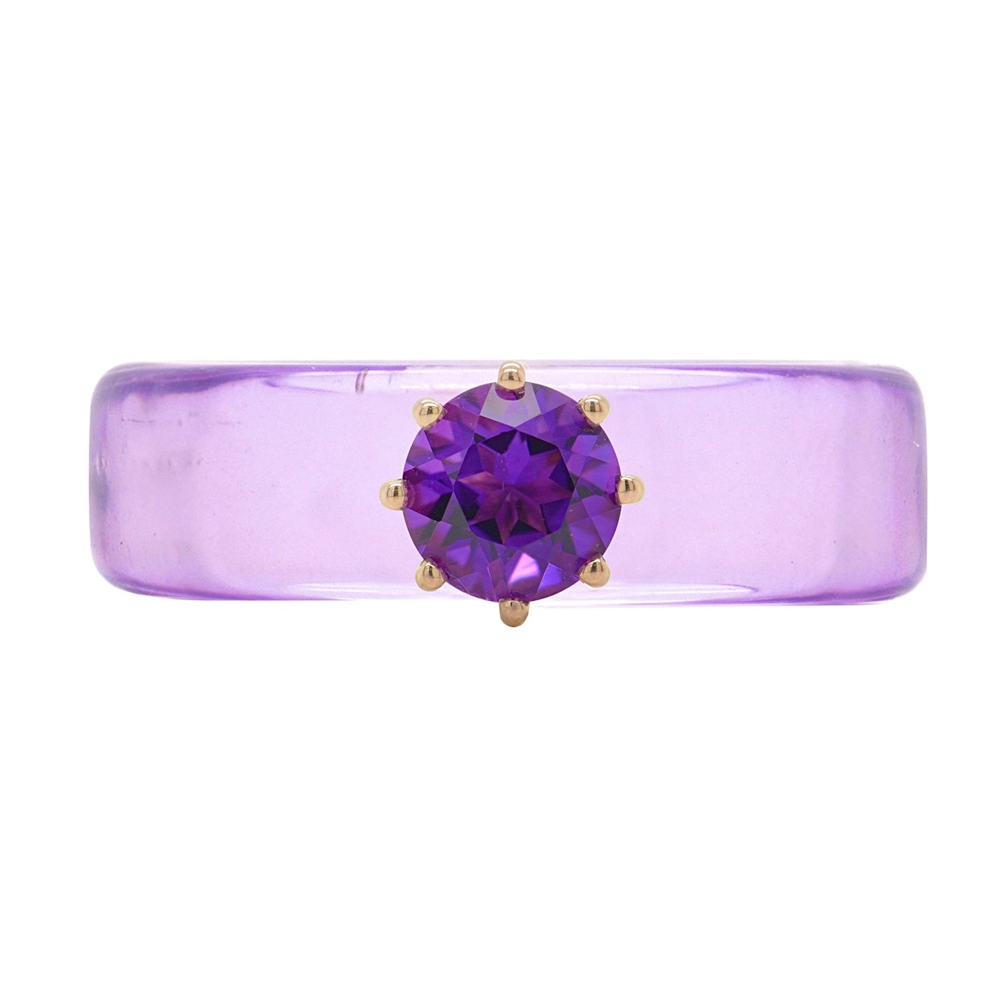 Anillo CG - Amatista y Resina Morada
