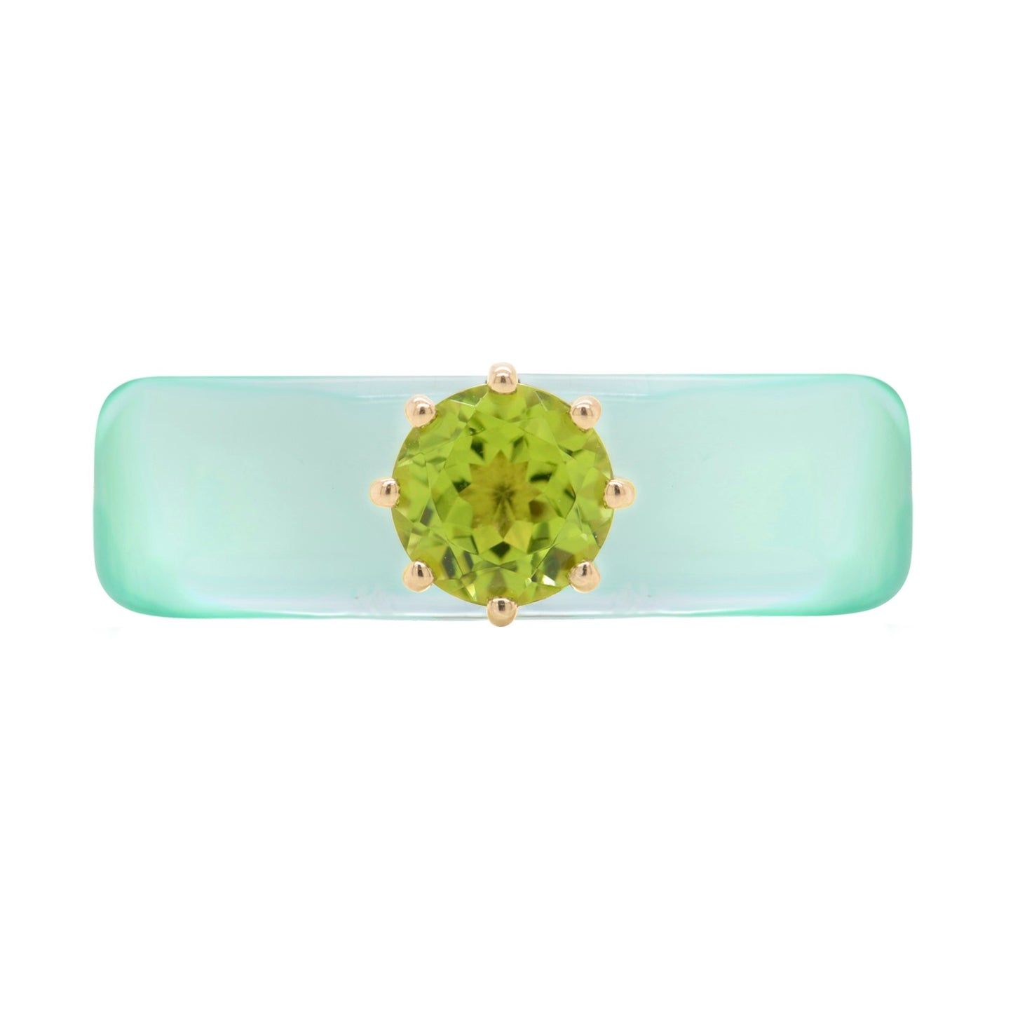 Anillo CG - Peridoto y Verde Menta