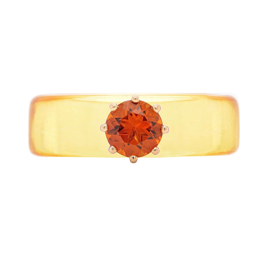 Anillo CG - Citrino y Resina Amarilla