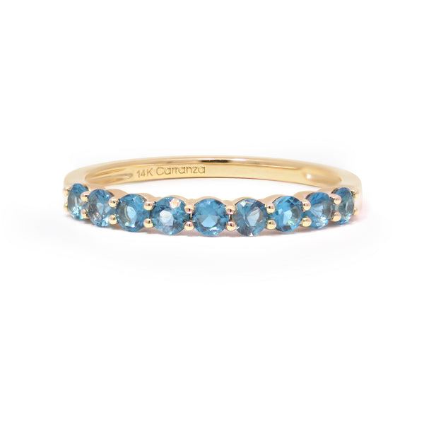 Churumbela Everyday Topacio Azul London Monocromático oro 14k