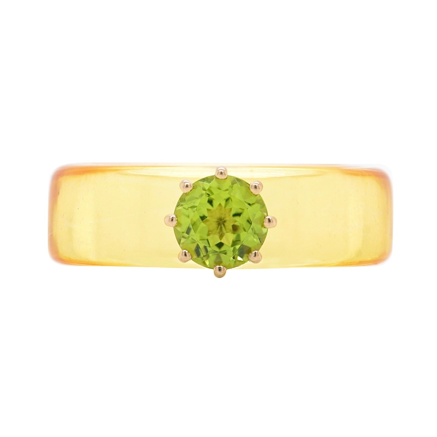 Anillo CG - Peridoto y Resina Amarilla