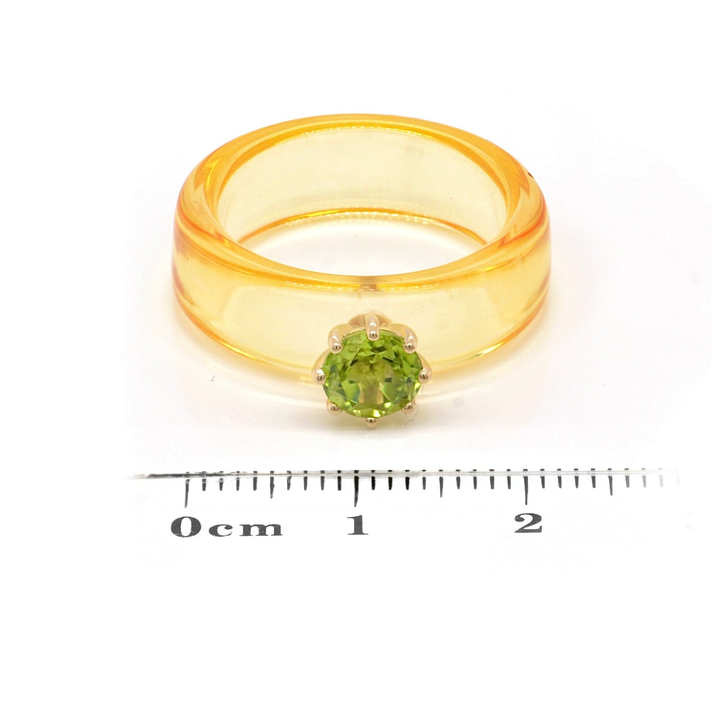 Anillo CG - Peridoto y Resina Amarilla