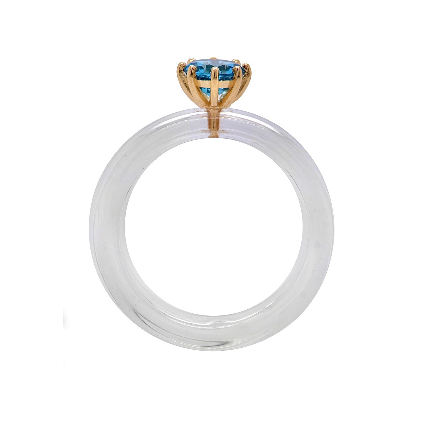 Anillo CG - Topacio Swiss Blue y Resina Transparente