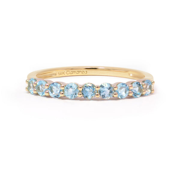 Churumbela Everyday Topacio Azul Swiss Monocromático oro 14k
