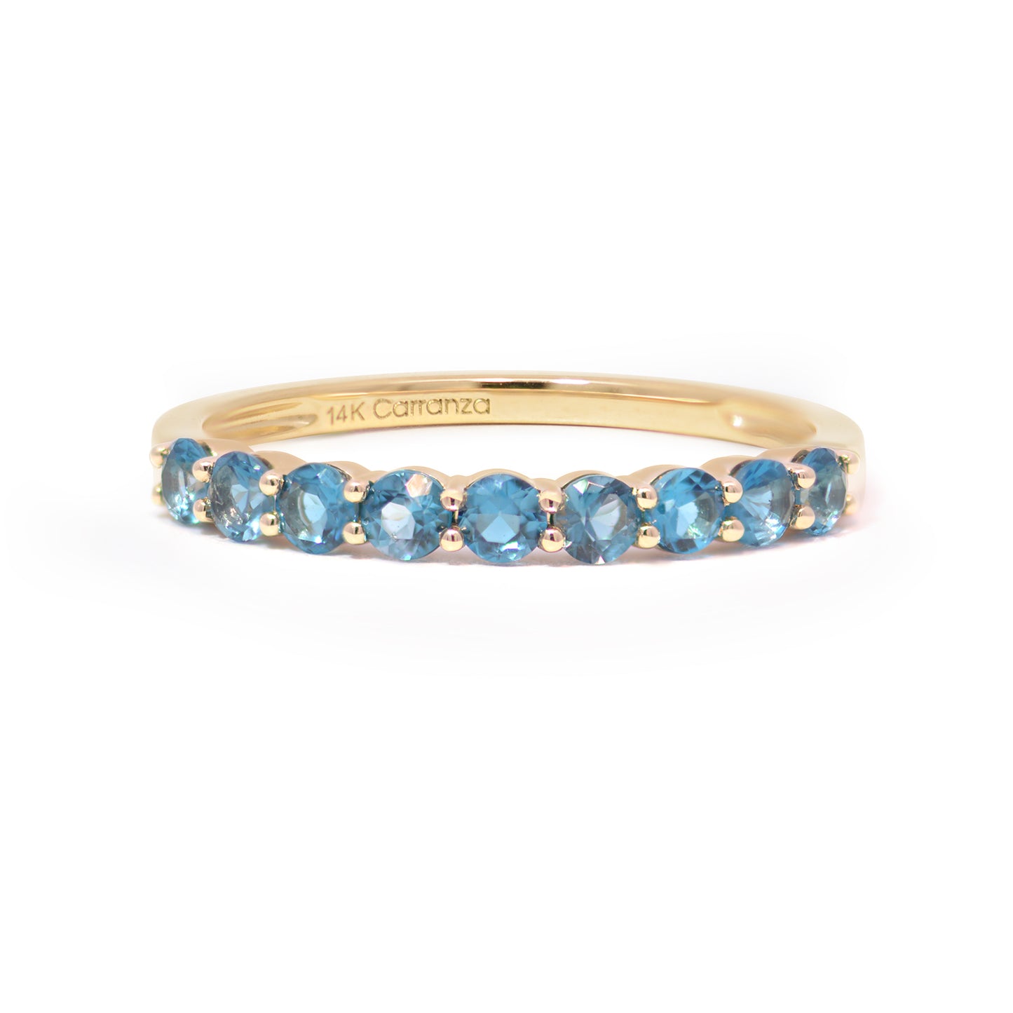 Churumbela Everyday Topacio Azul London Monocromático oro 14k
