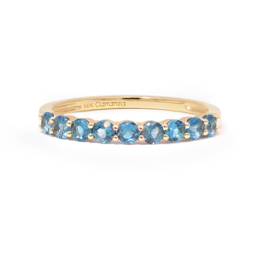 Churumbela Everyday Topacio Azul London Monocromático oro 14k