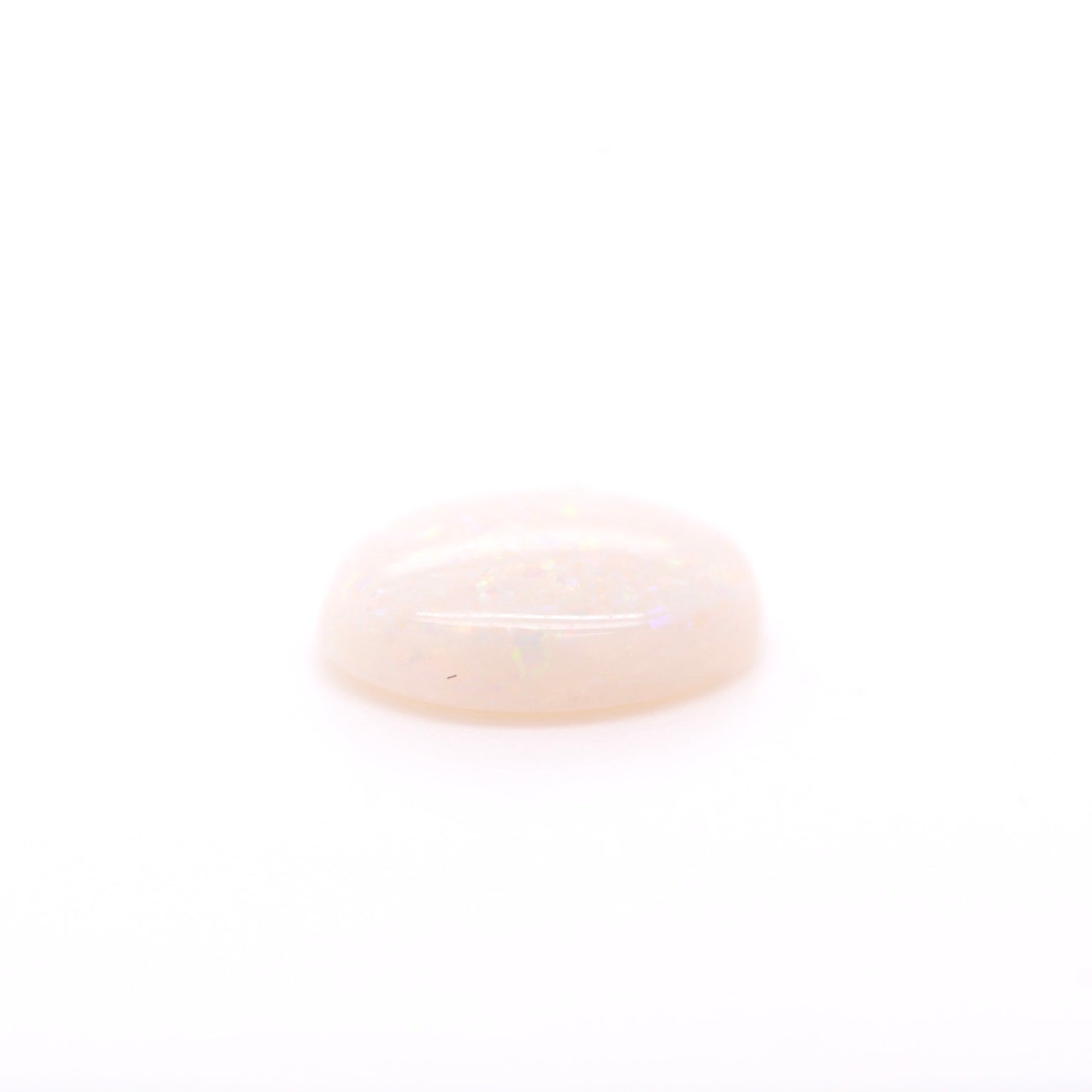 Opal white gemstone sparkling jewelry oval cut
