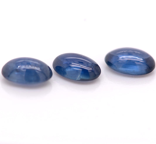 Sapphire blue gemstone jewelry cabochon three