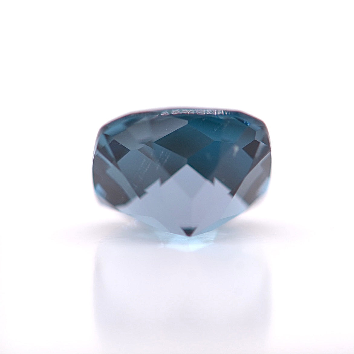 Topaz London Blue gemstone jewelry cushion checkboard cut