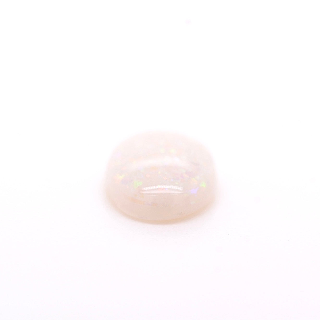 Opal white gemstone sparkling jewelry oval cut