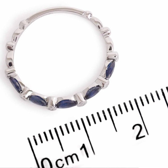 sapphire ring blue jewelry diamond size